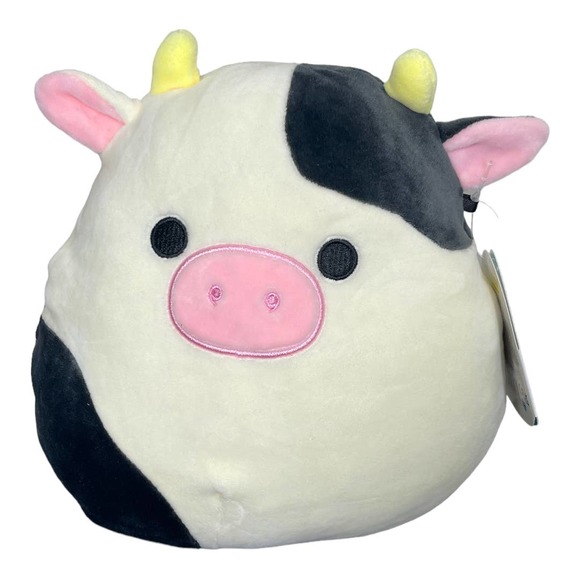 Squishmallows Other - Squishmallows 8" Connor Cow NWT New Plush Stuffed Animal Black Cream Farm